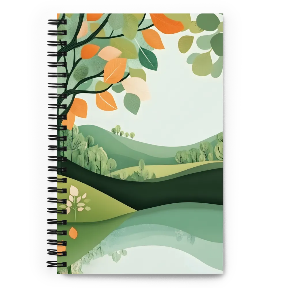 Layered Autumn Landscape 
 Spiral Notebook | 140 pages