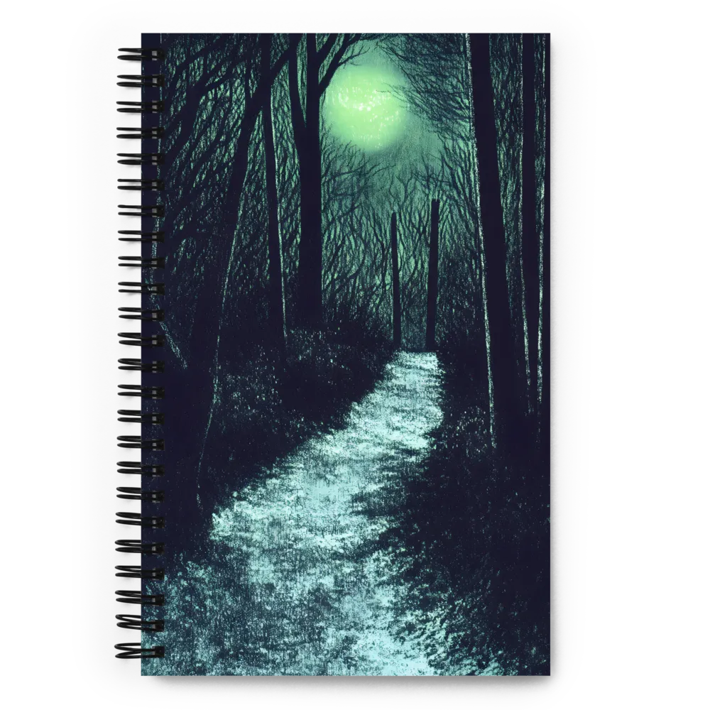 Moonlit Forest Path 
 Spiral Notebook | 140 pages