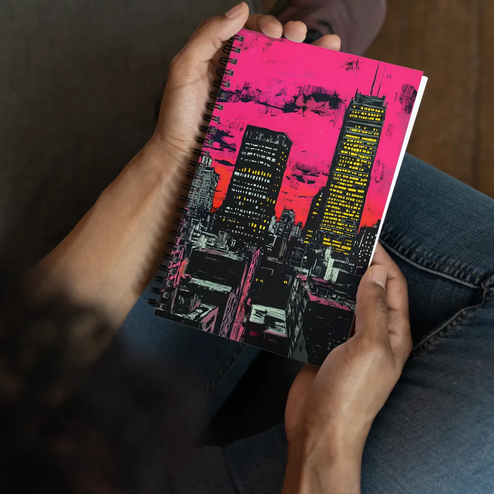 Neo-Expressionist Night City 
 Spiral Notebook | 140 pages