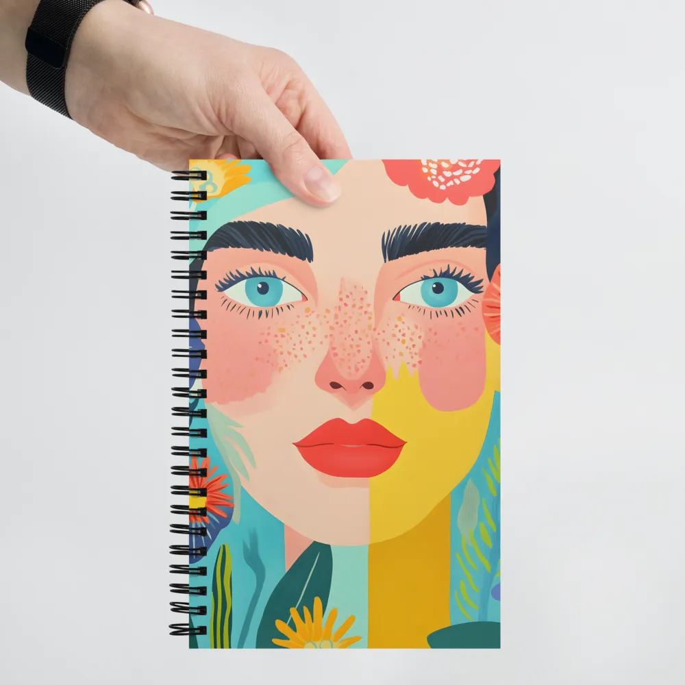 Enchanting Floral Gaze 
 Spiral Notebook | 140 pages