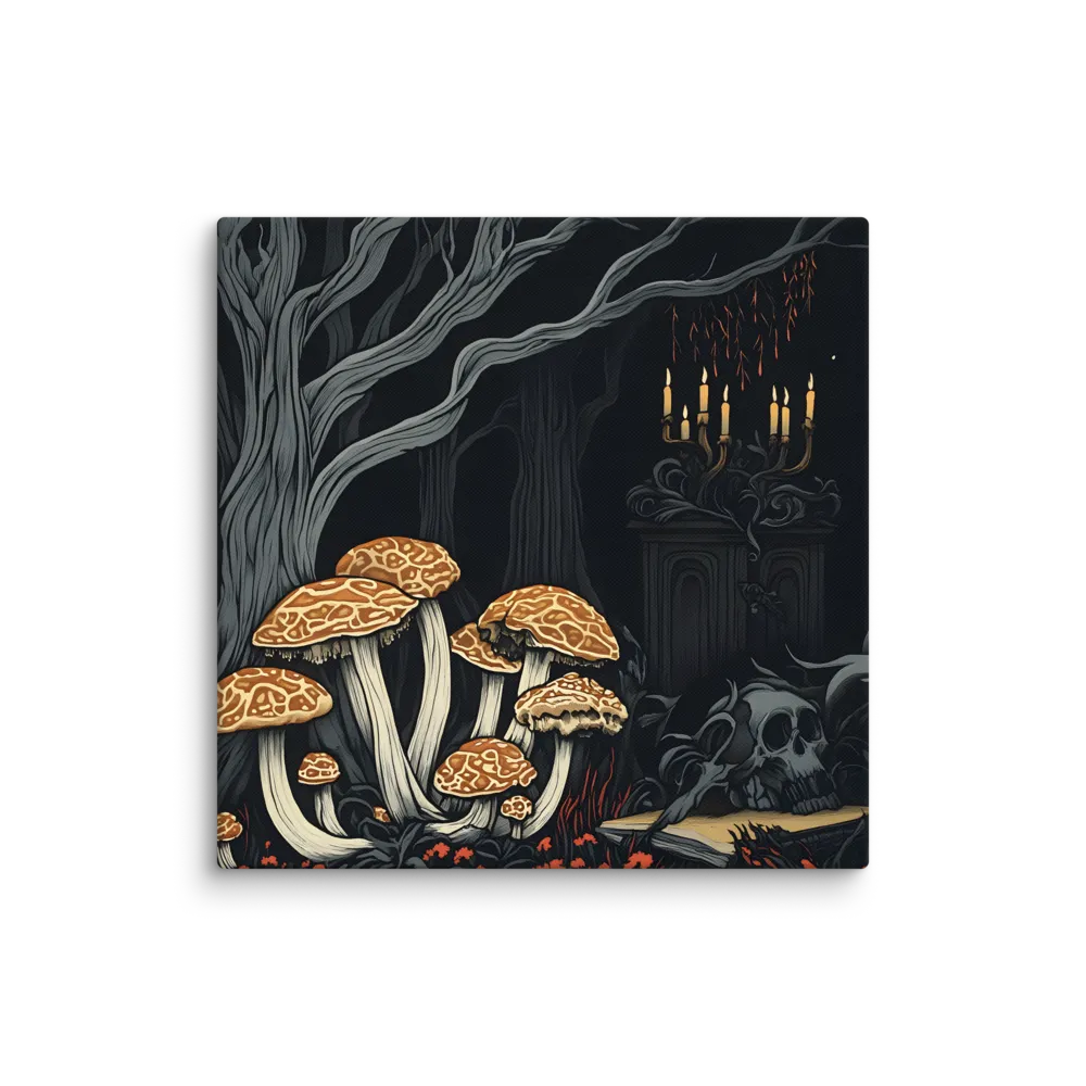 Whispers of the Fungal Grove 
 Canvas | 32″x 32″