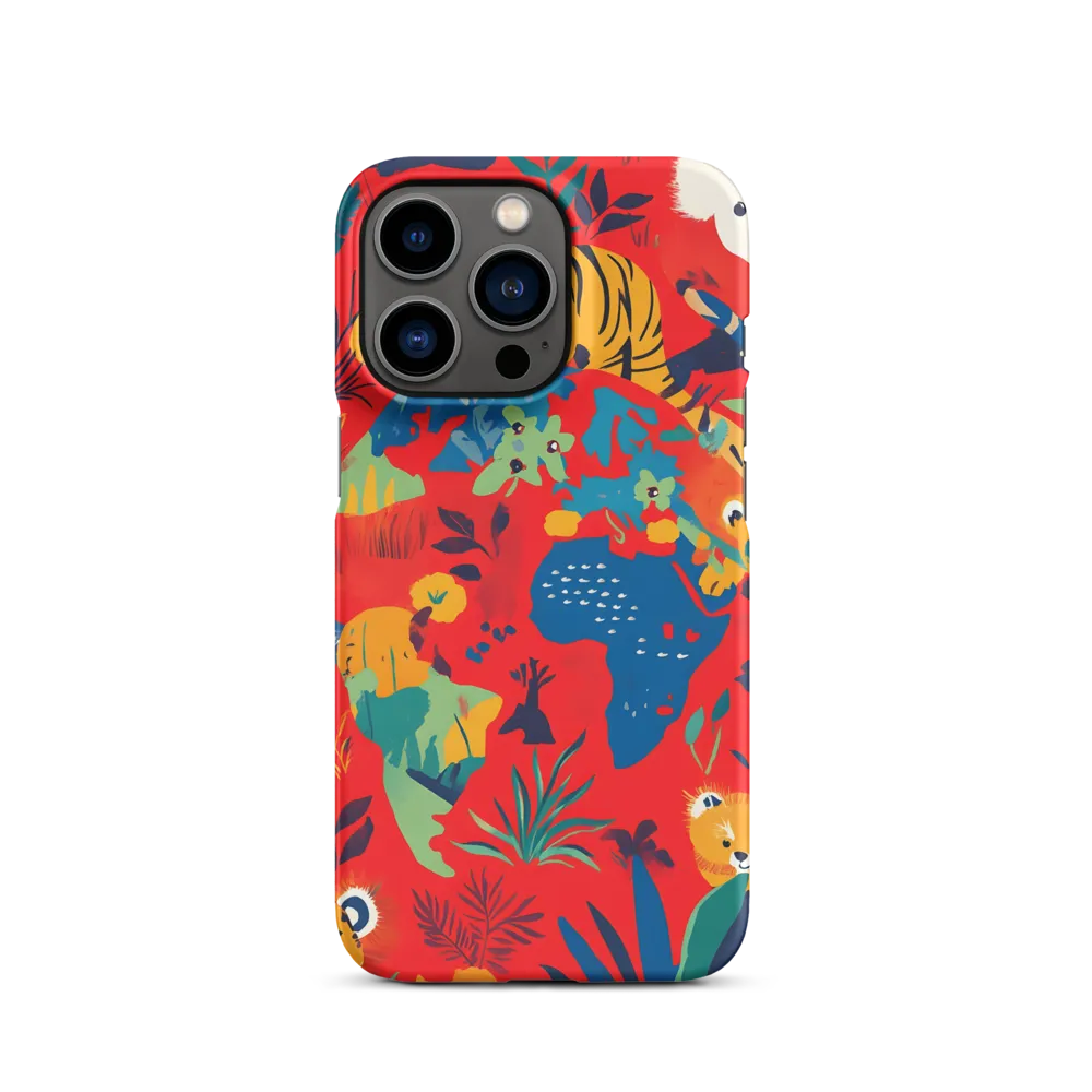 Colorful Animal Illustration Around the Globe | Phone Case