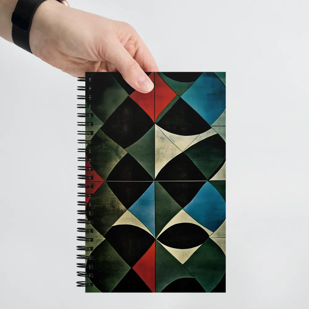 Interlocking Diamond Pattern 
 Spiral Notebook | 140 pages