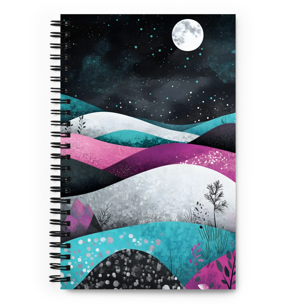 Cosmic Hills Nocturne 
 Spiral Notebook | 140 pages