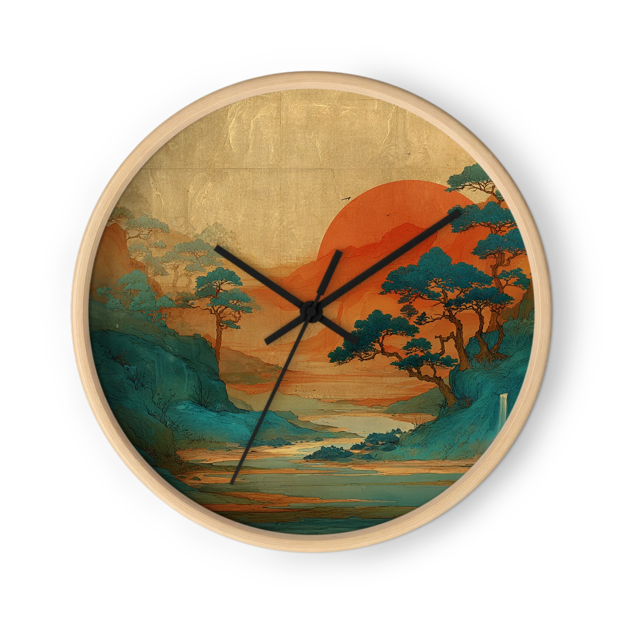 Crimson Sun and Pines