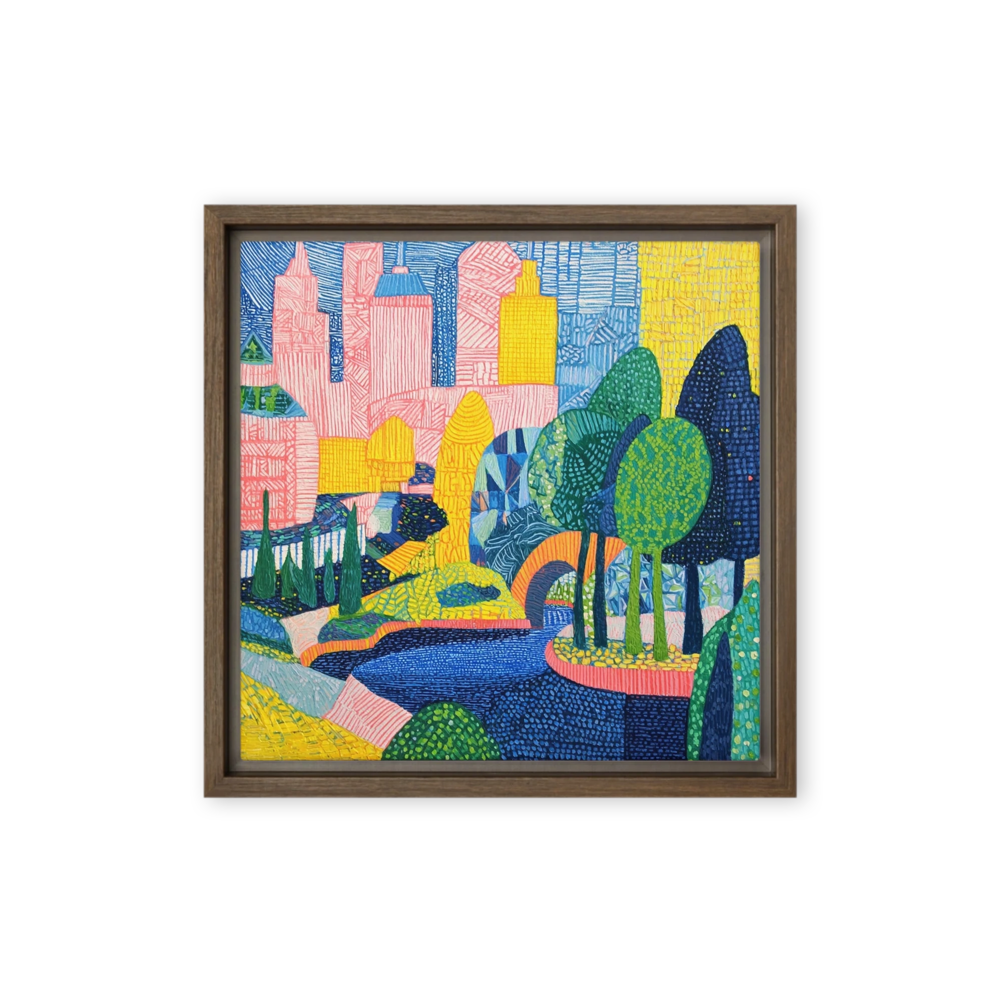 Colorful City and Park