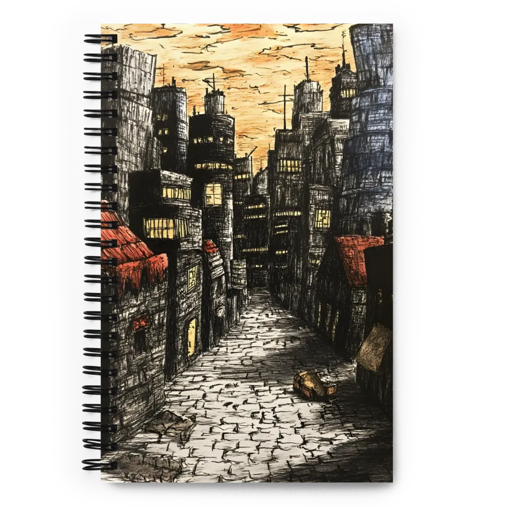 Dystopian City Alley 
 Spiral Notebook | 140 pages