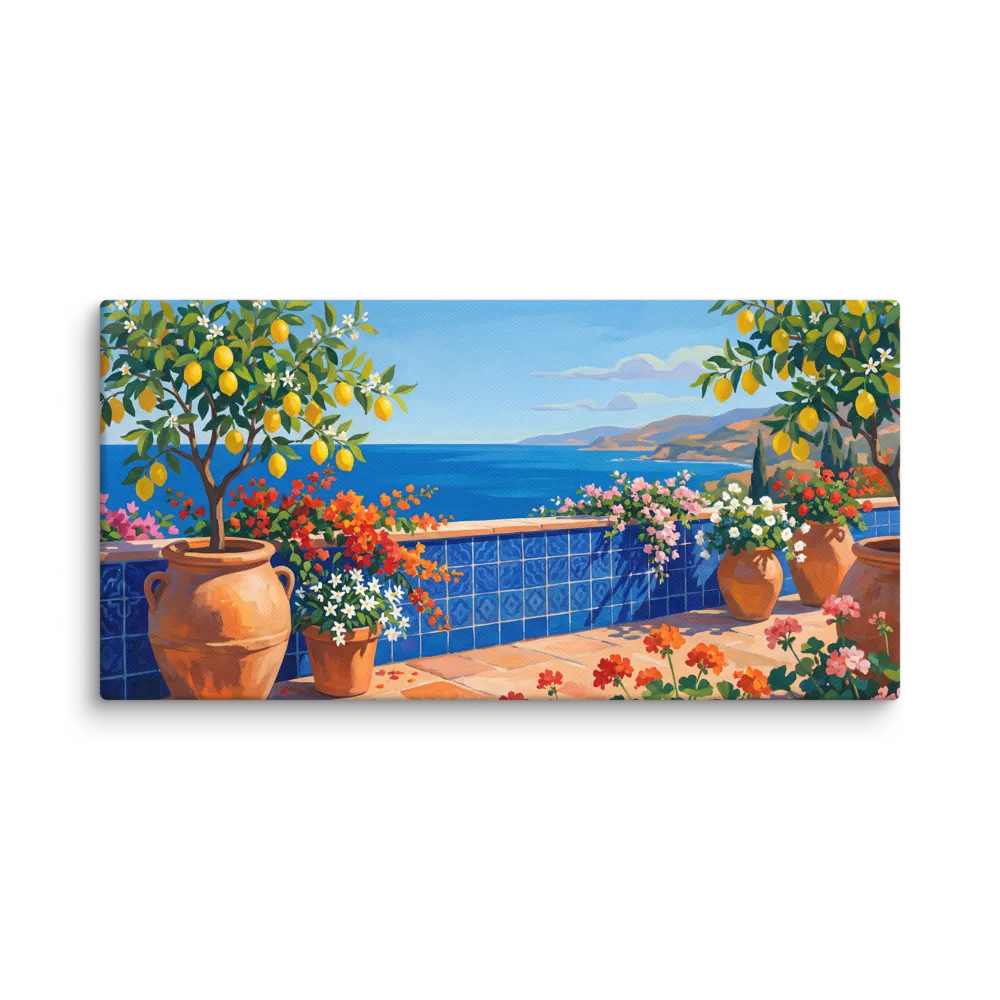 Mediterranean Lemon Grove 
 Canvas | 16″x 32″