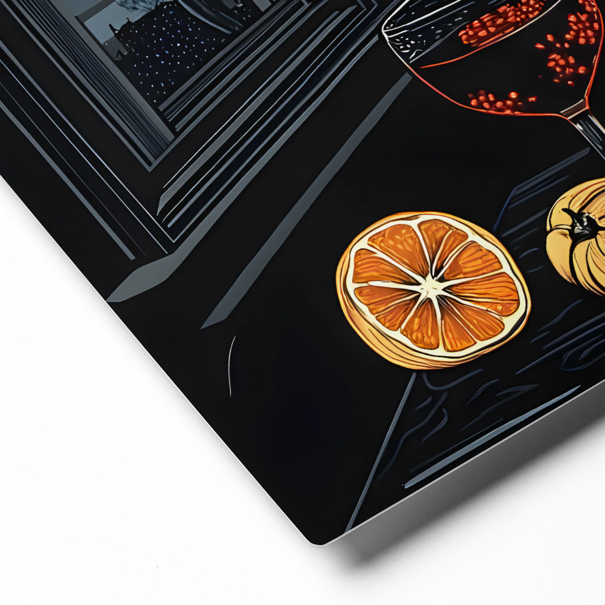 Nocturne Harvest Still Life 
 Metal Print | 12″x 12″