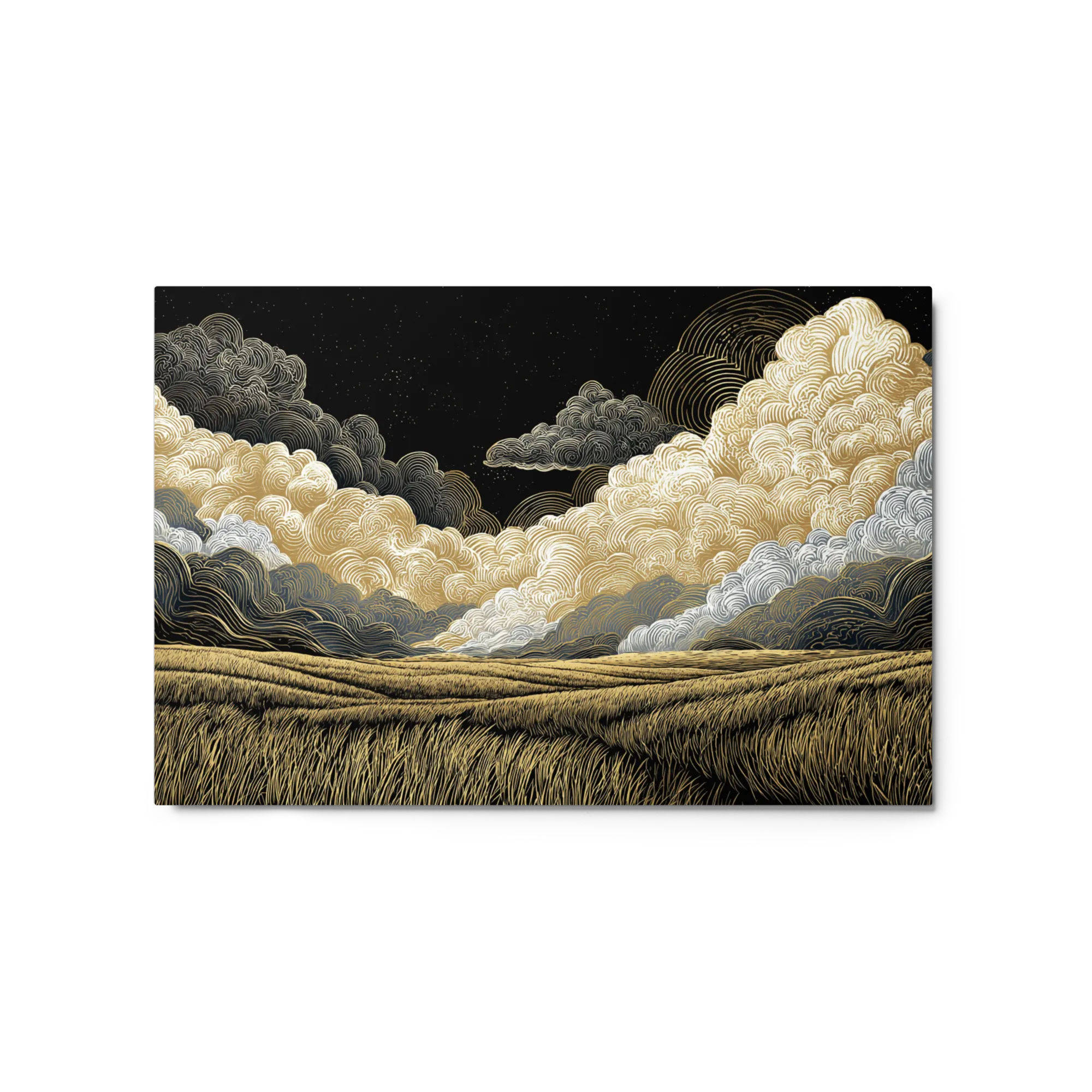 Gilded Clouds Over Fields