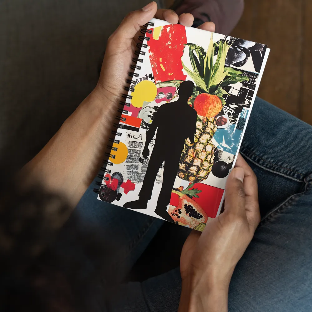 Man and Tropical Collage 
 Spiral Notebook | 140 pages