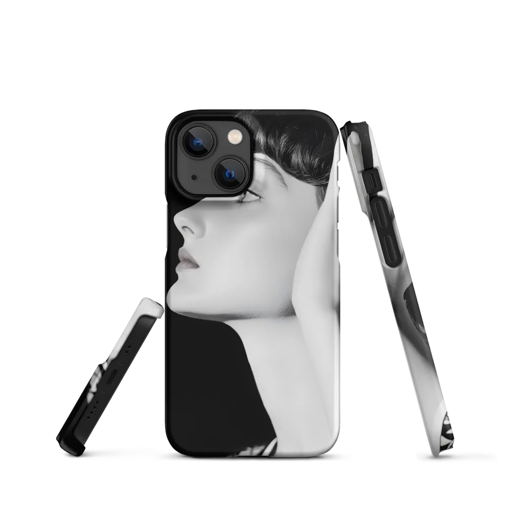 Black and White Portrait of a Model | Phone Case
