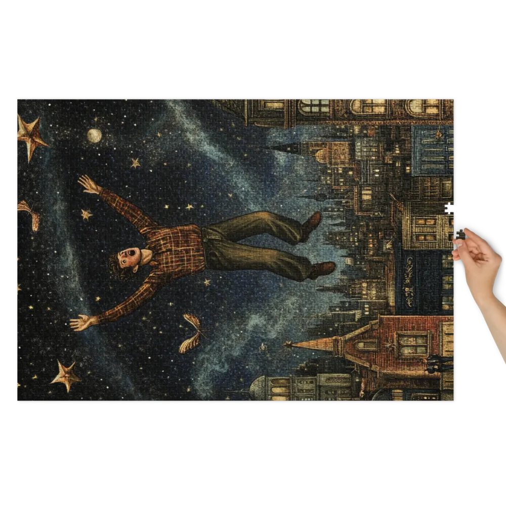 Voo Urbano Estrelado 
 Puzzle em caixa de metal