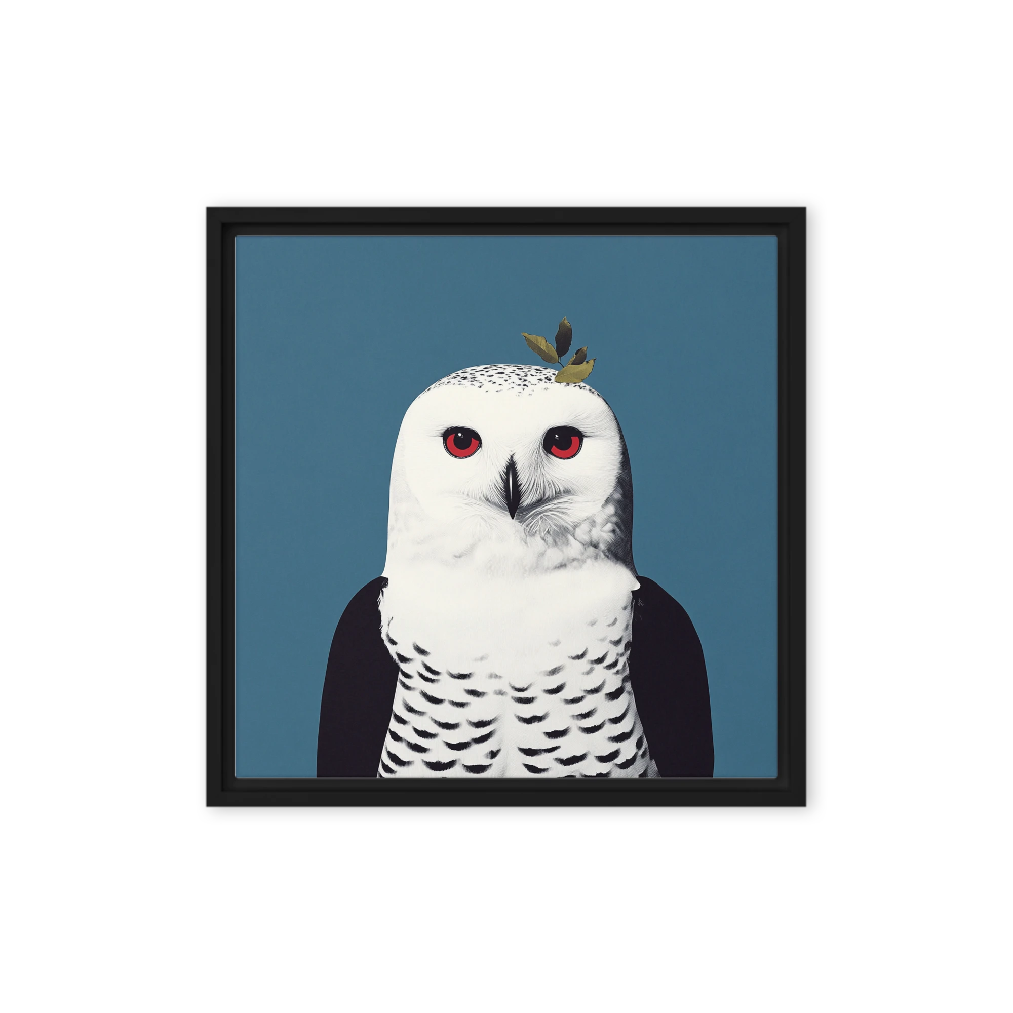 Digital Owl with Red Eyes