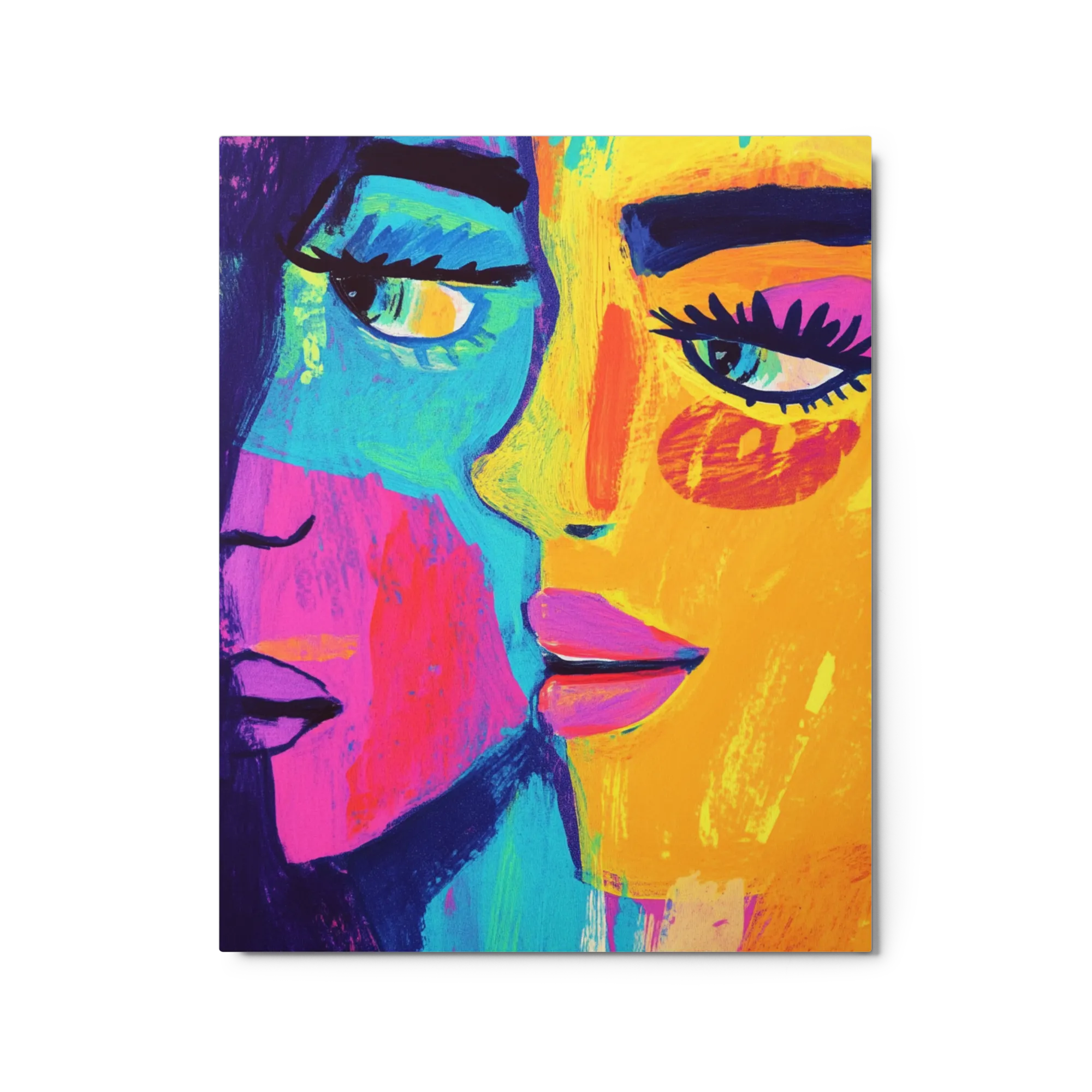 Dual Perspectives: A Vibrant Abstract Portrait