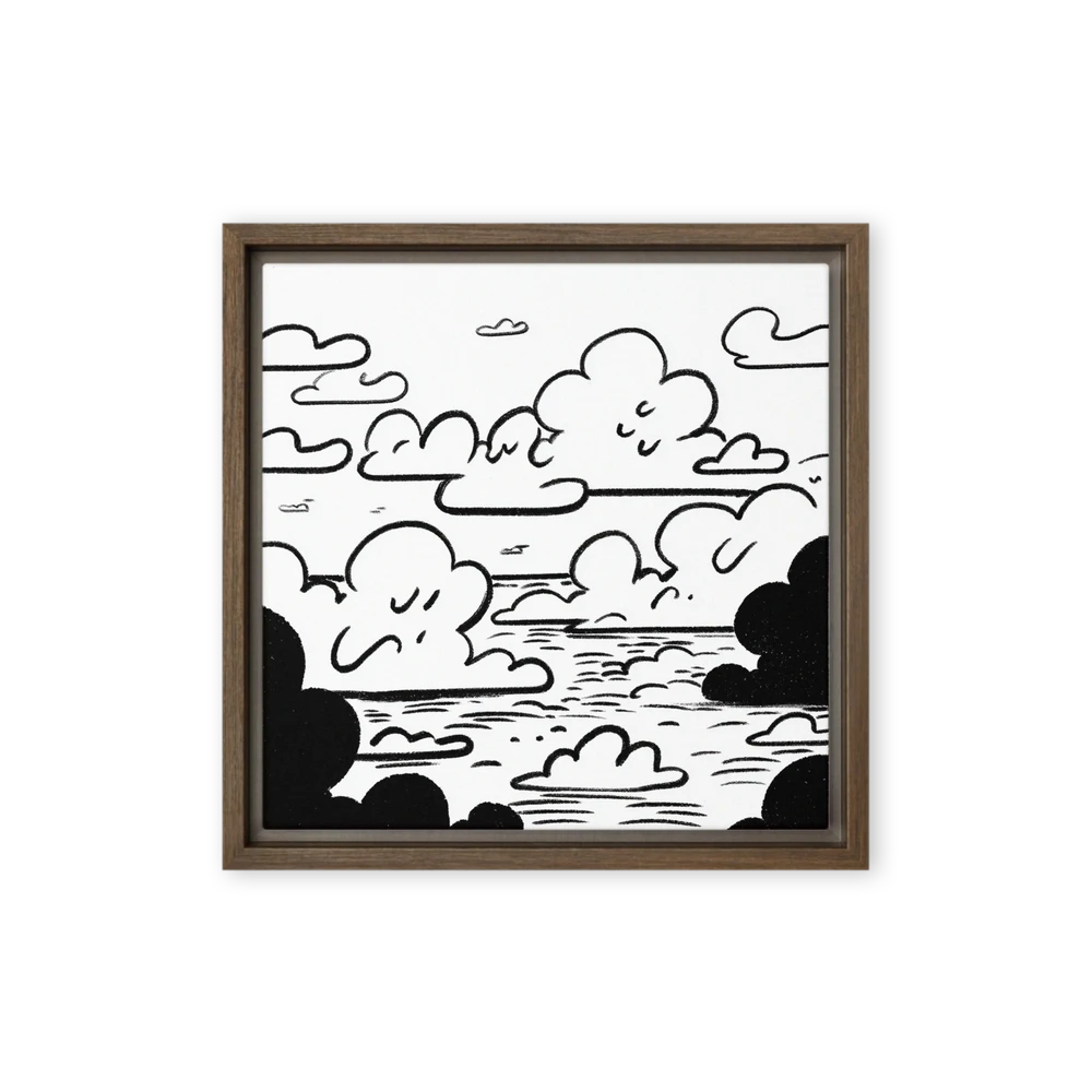 Smiling Clouds Over Water | Art Print