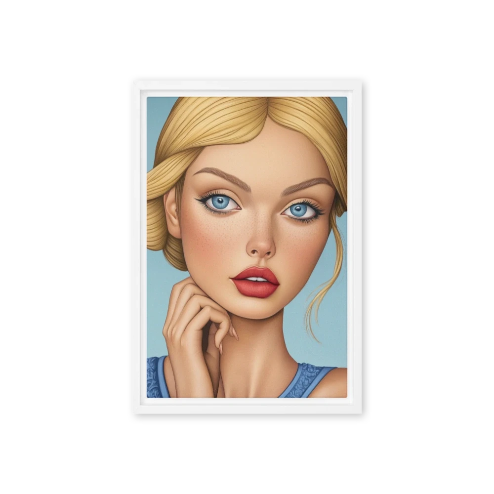 Portrait of a Woman with Blue Eyes