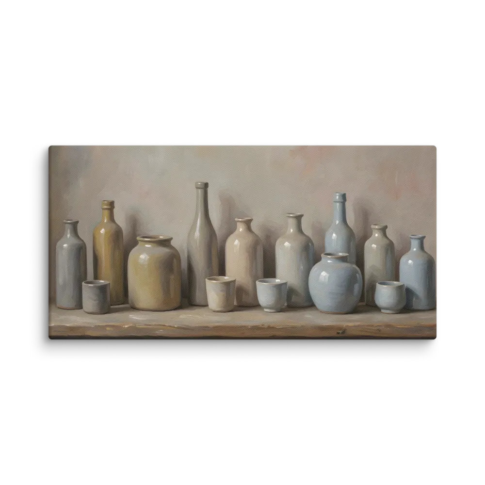 Still Life with Earthenware 
 Canvas | 16″x 32″