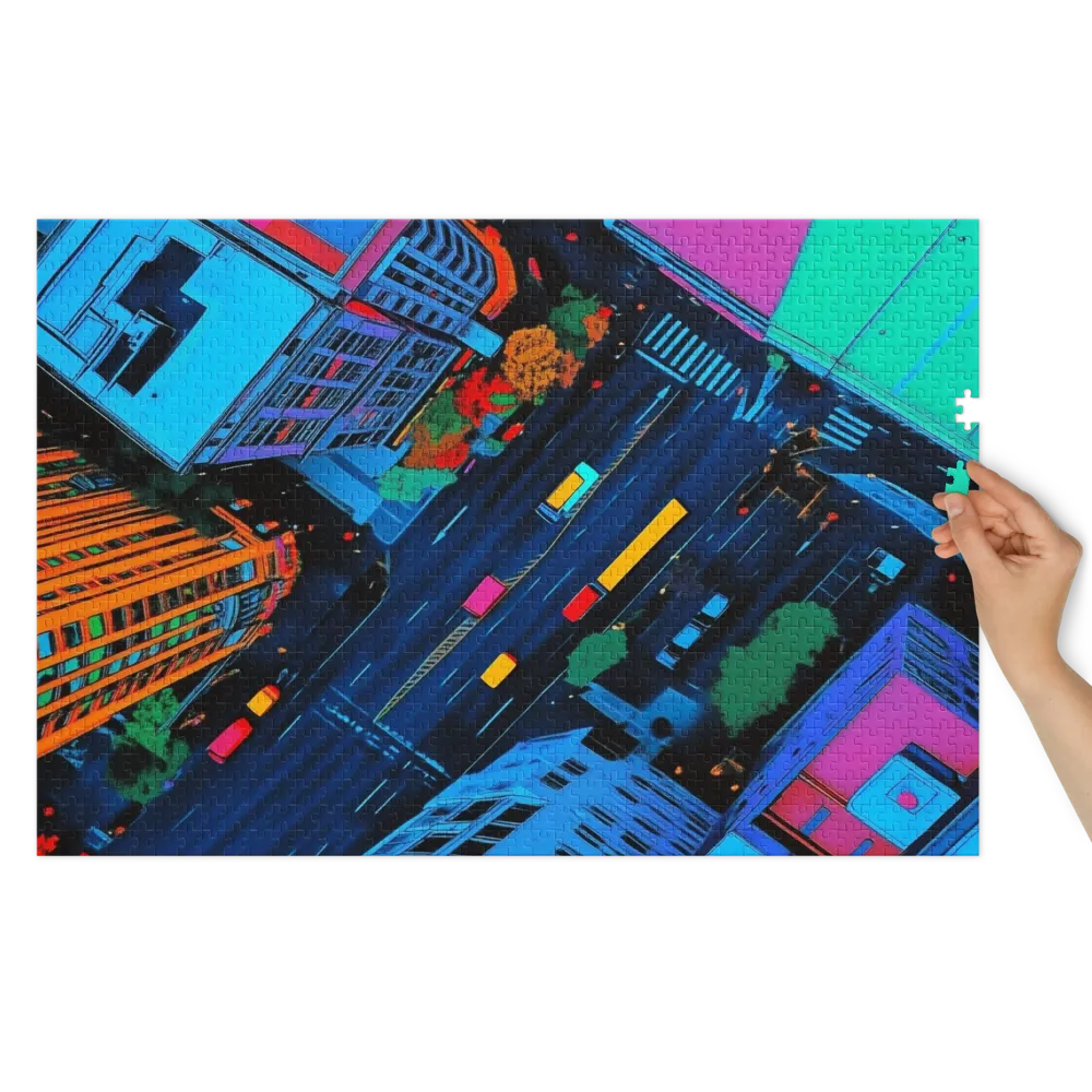 Vibrant Aerial Cityscape | Jigsaw Puzzle (252/520 pieces)