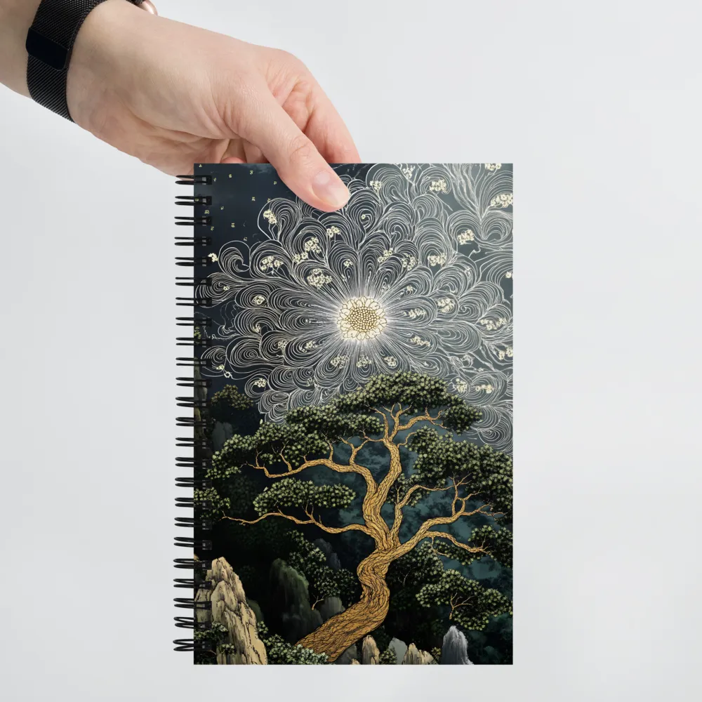 Gilded Celestial Bonsai 
 Spiral Notebook | 140 pages
