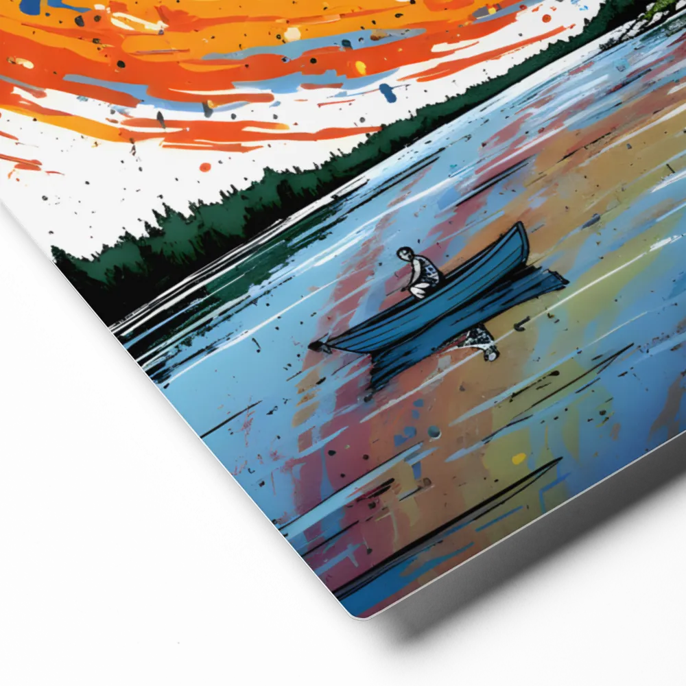 Lakeside Expressionism 
 Canvas | 12″x 18″
