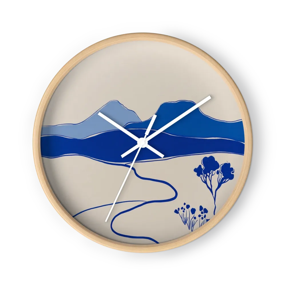 Blue Horizon Landscape | Wall Clock
