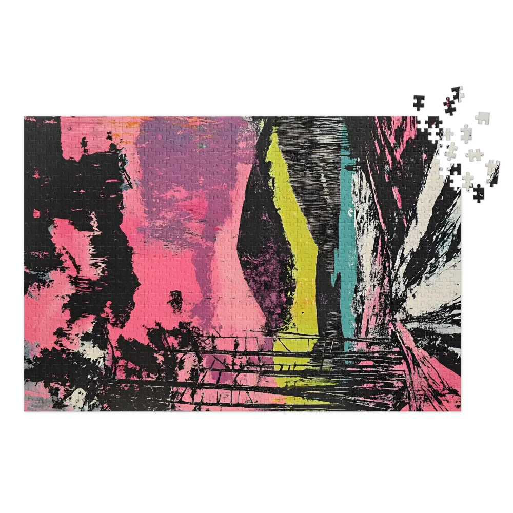 Abstract Landscape with Vibrant Colors