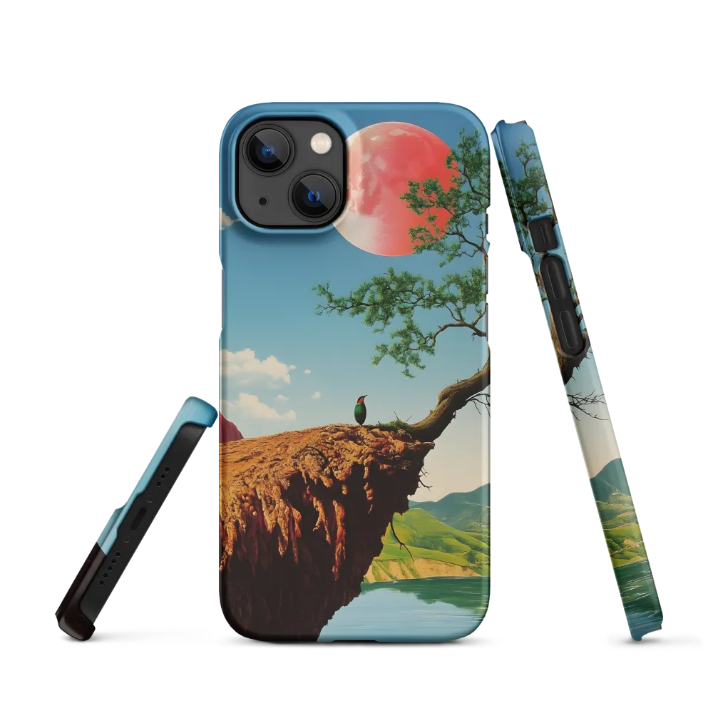 Surreal Landscape with Red Moon | Phone Case