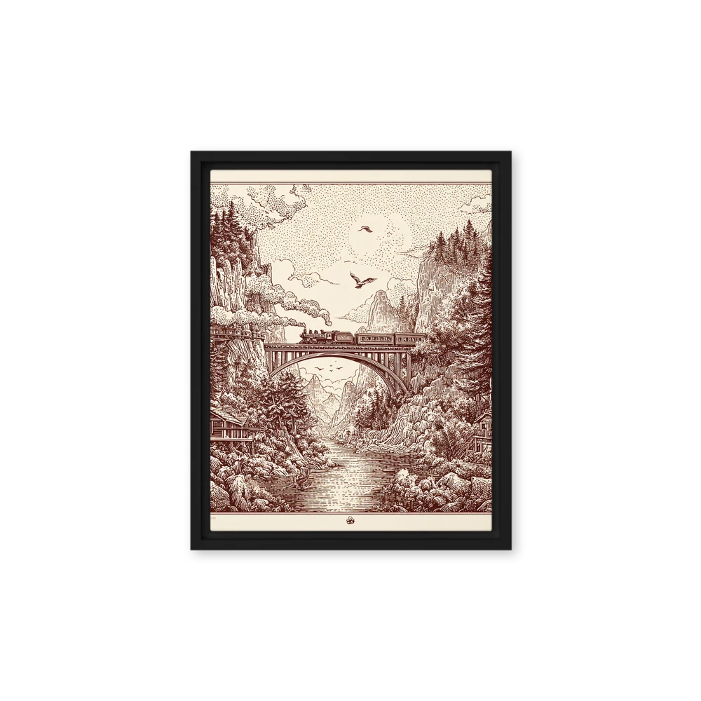 Mountain Passage Engraving | Art Print