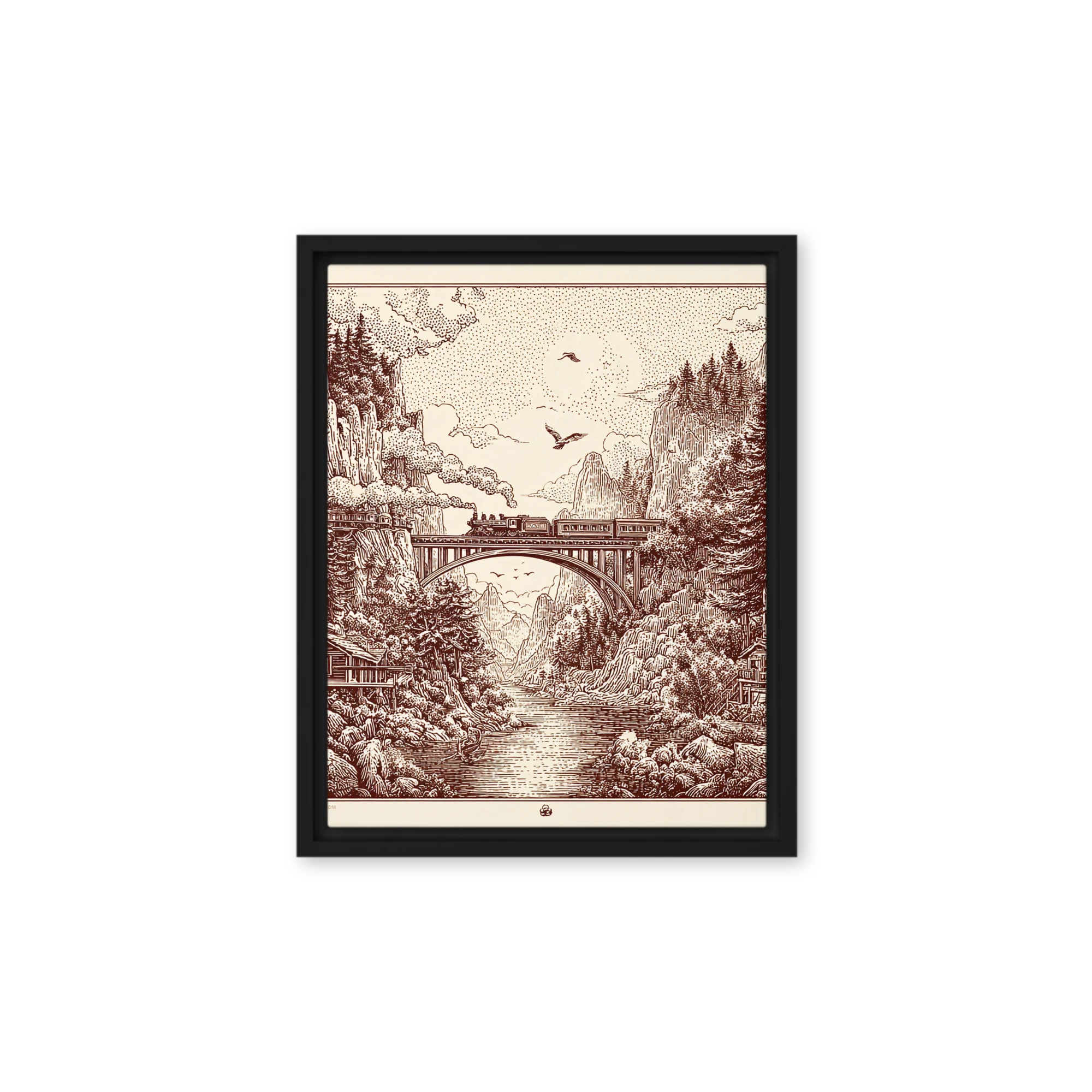 Mountain Passage Engraving