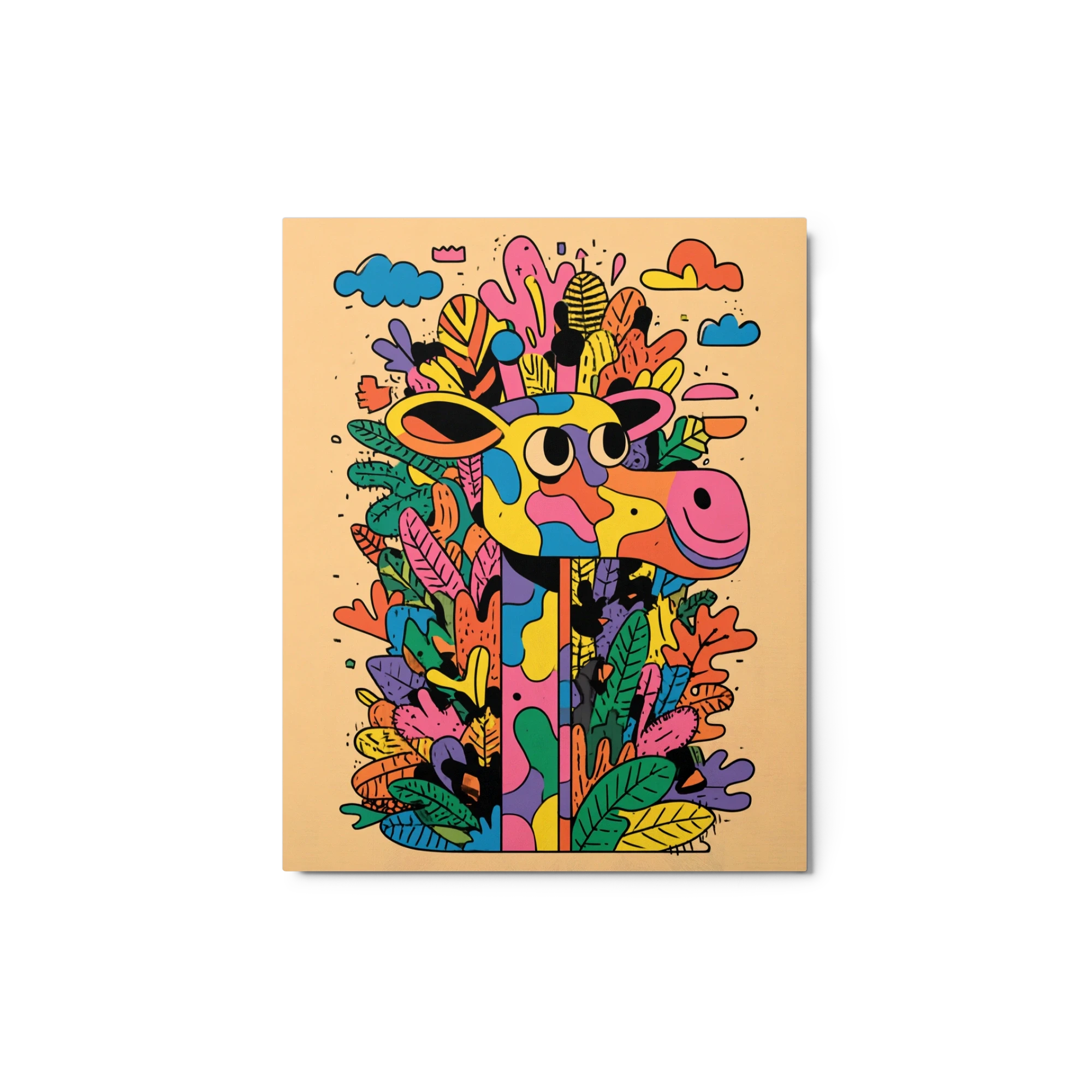 Whimsical Rainbow Giraffe | Art Print