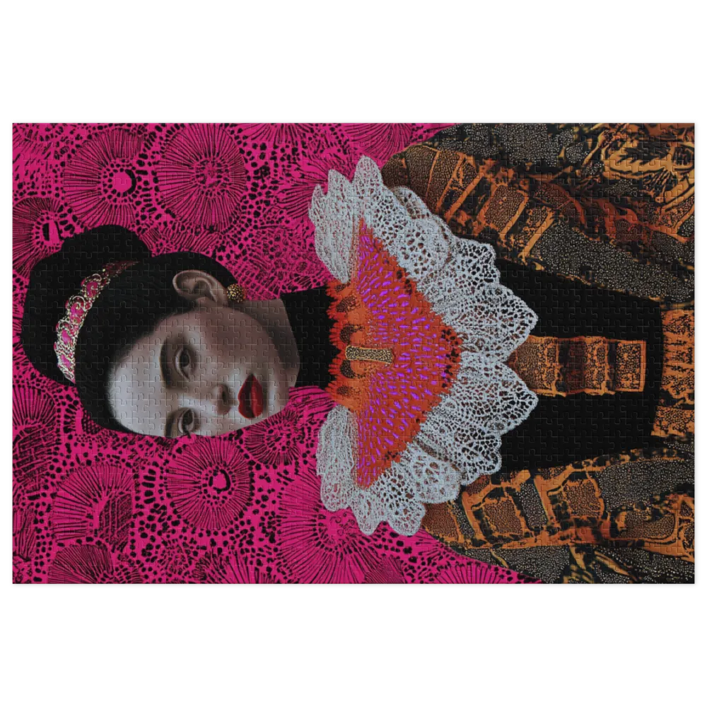 The Patterned Lady 
 Jigsaw Puzzle in Tin Box