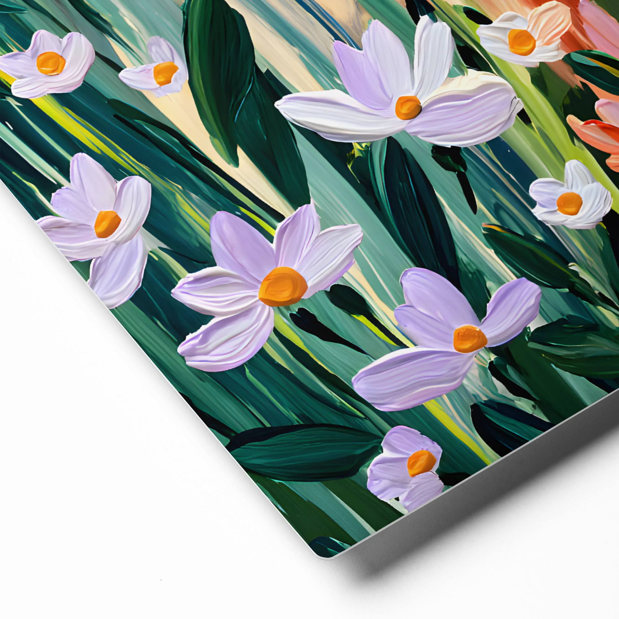 Joyful Impasto Blossoms 
 Canvas | 18″x 18″