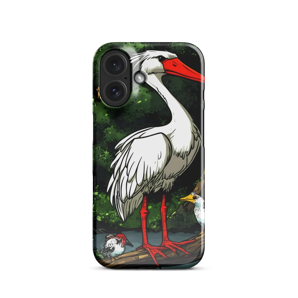 Riverbank Stork Family 
 Samsung Galaxy S10 | Snap Case