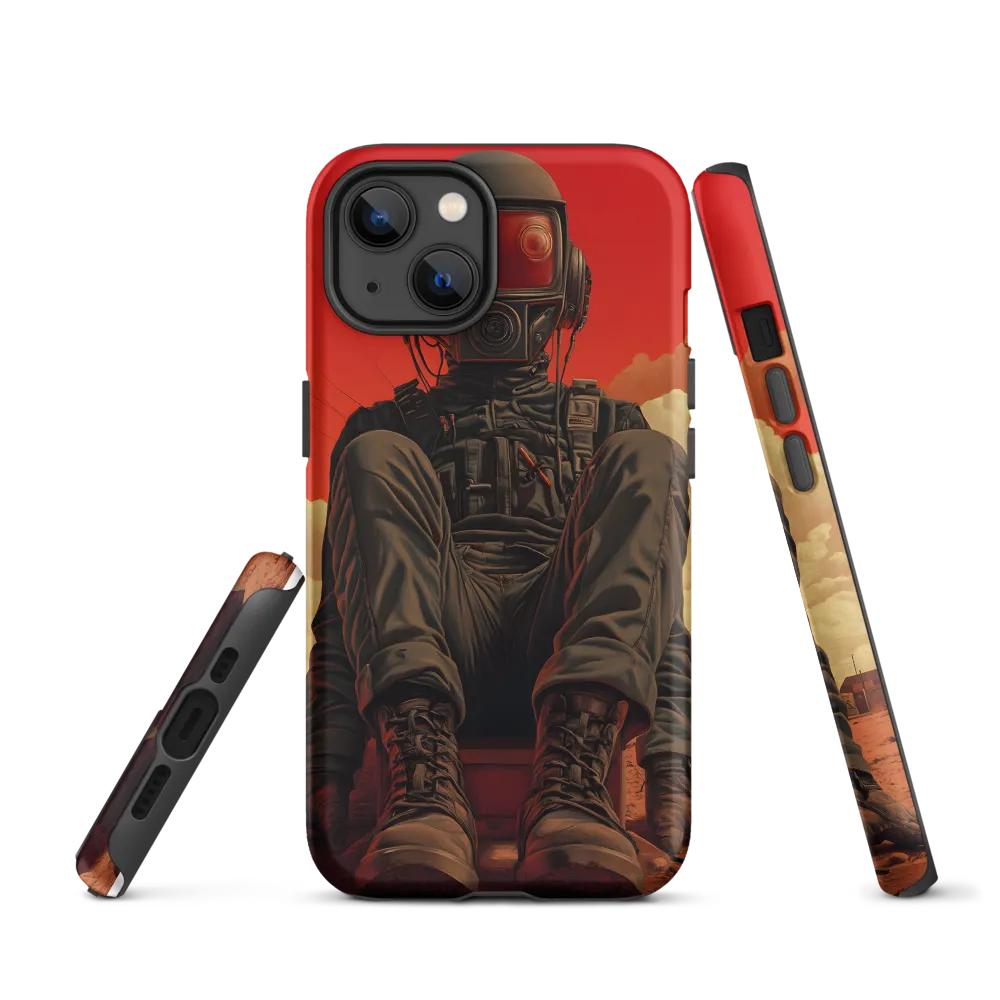 Surreal Astronaut in Red Landscape | Phone Case