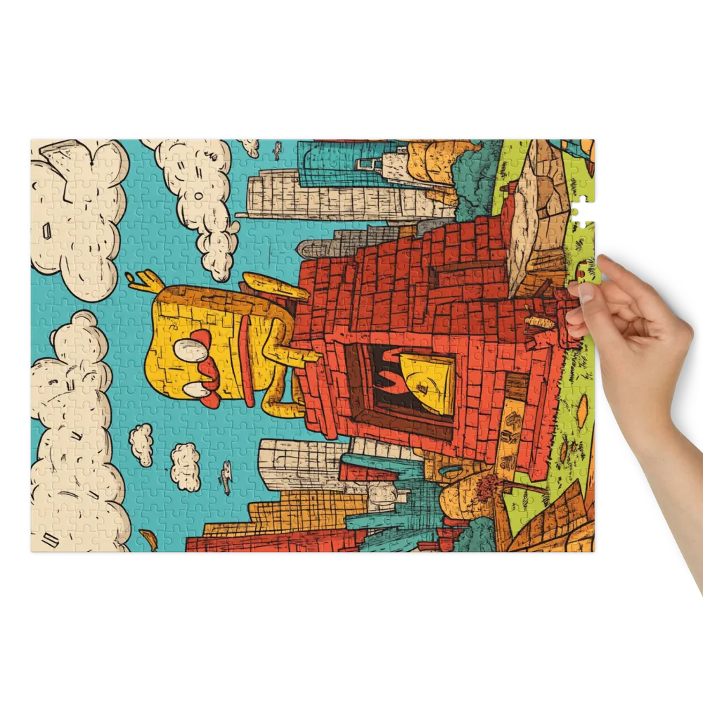 Pato com Vista Urbana 
 Puzzle em caixa de metal