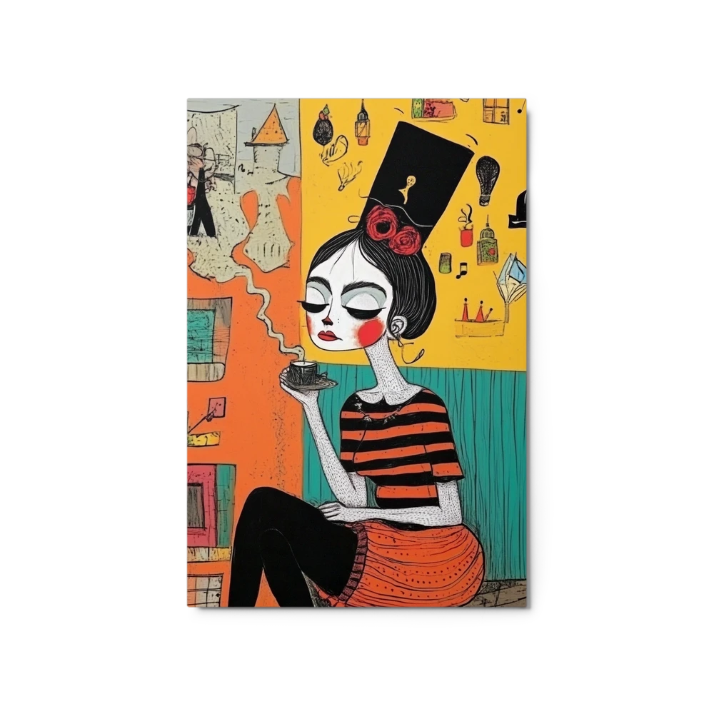 Woman with Coffee | Art Print