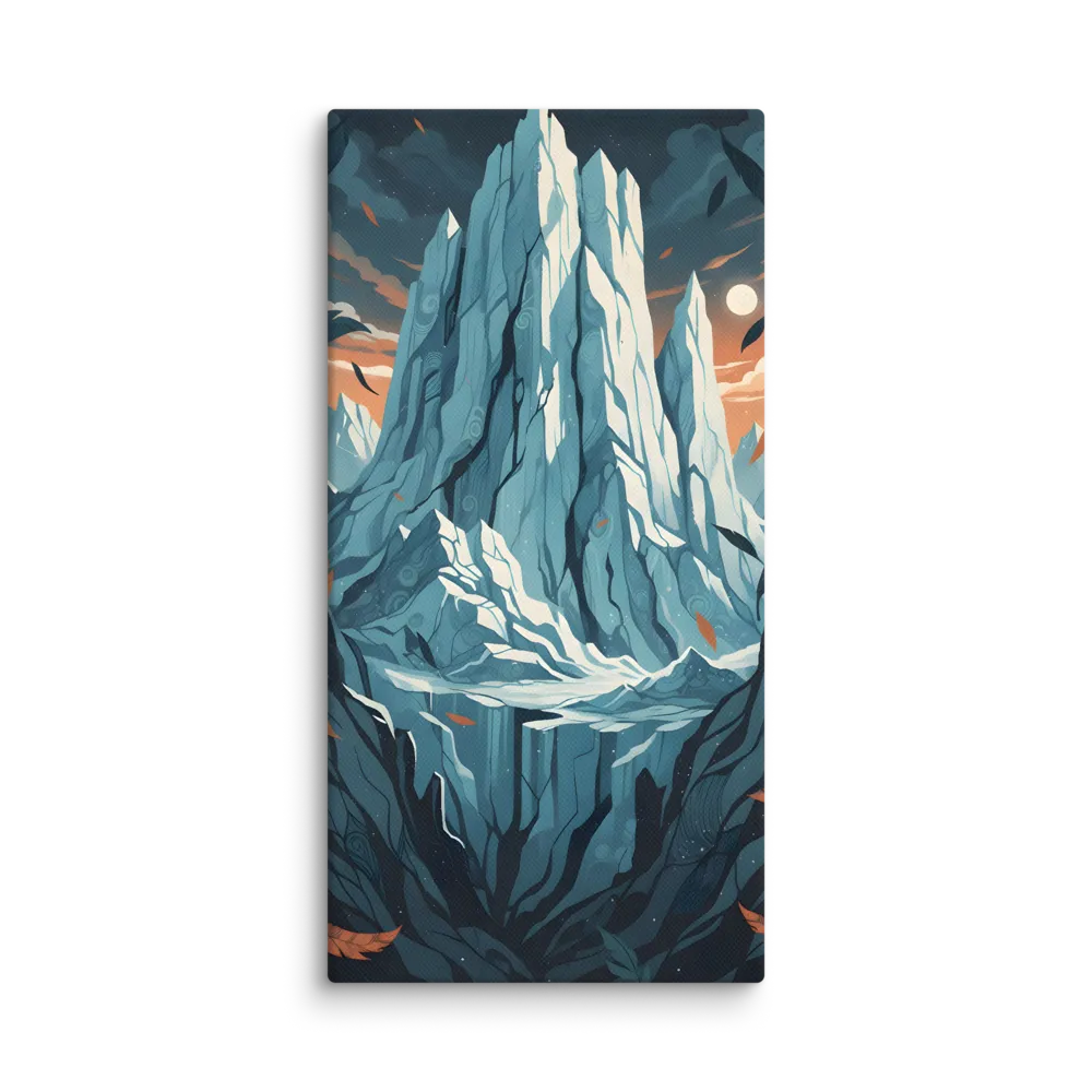 Frozen Peaks Reflection | Art Print