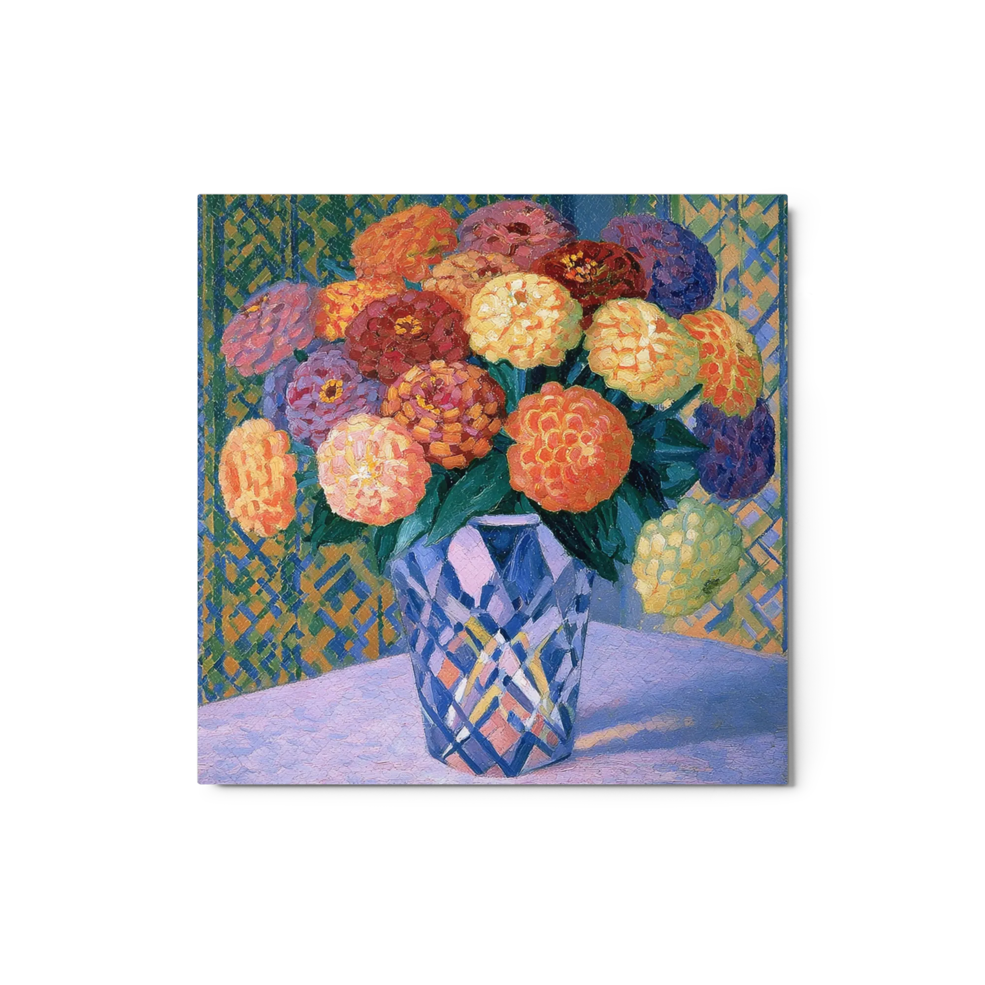 Vase of Zinnias