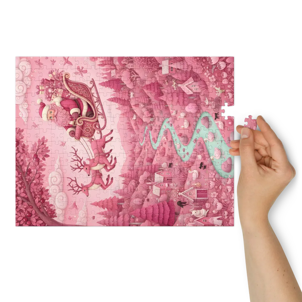 Santa's Pink Wonderland | Jigsaw Puzzles