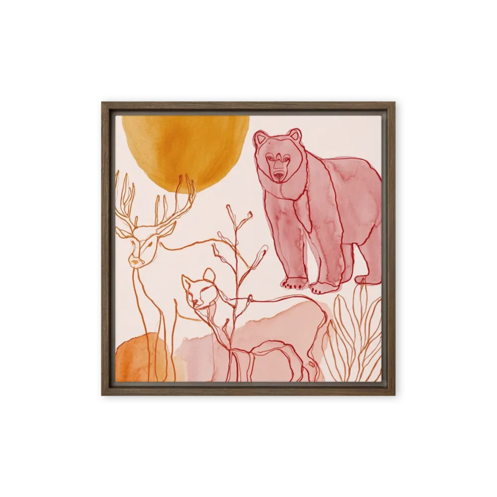 Woodland Wildlife Line Art | Art Print
