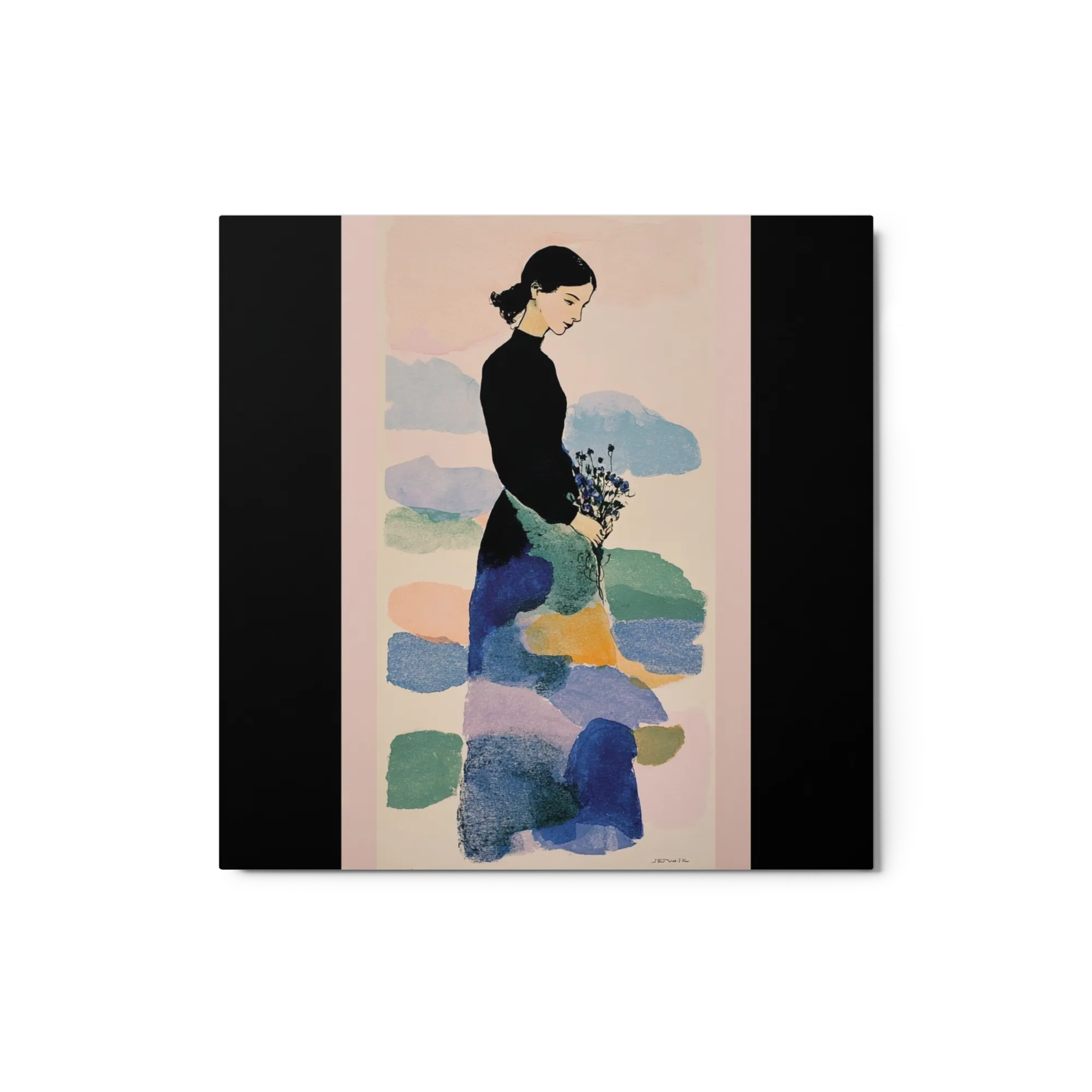 Woman in Color Blocks