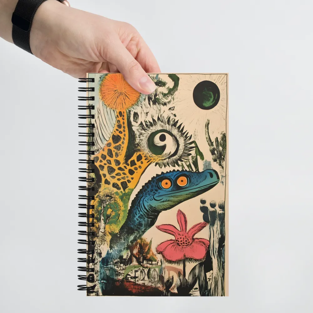 Surreal Dino Blossom 
 Spiral Notebook | 140 pages