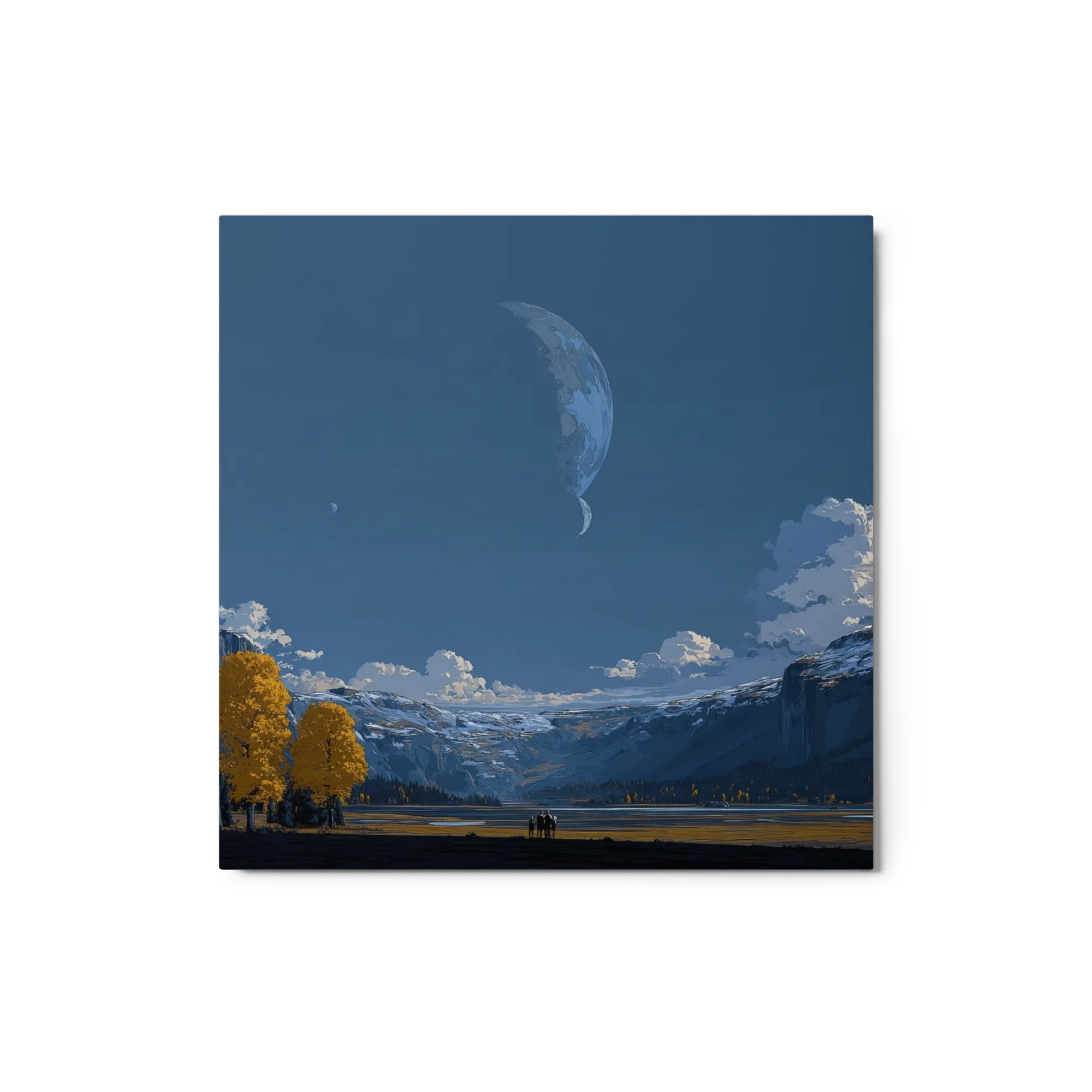 Giant Moon over Valley