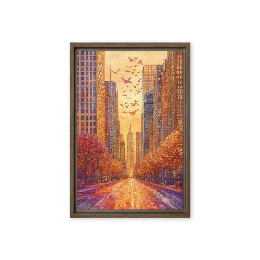 Autumn Flight Over Metropolis | Art Print