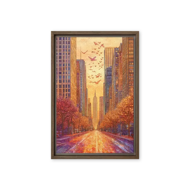 Autumn Flight Over Metropolis | Art Print