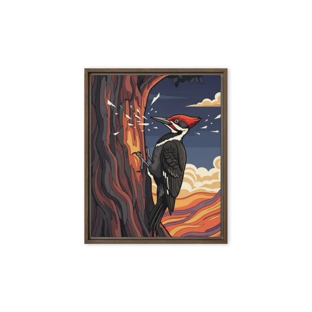 The Woodpecker's Work 
 Metal Print | 12″x 12″