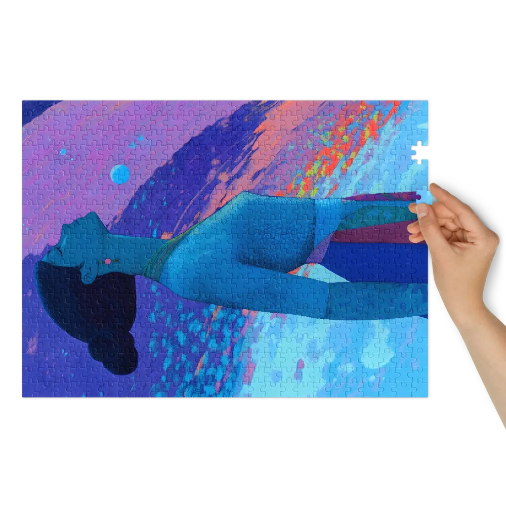 Sonhadora em Azul 
 Puzzle em caixa de metal
