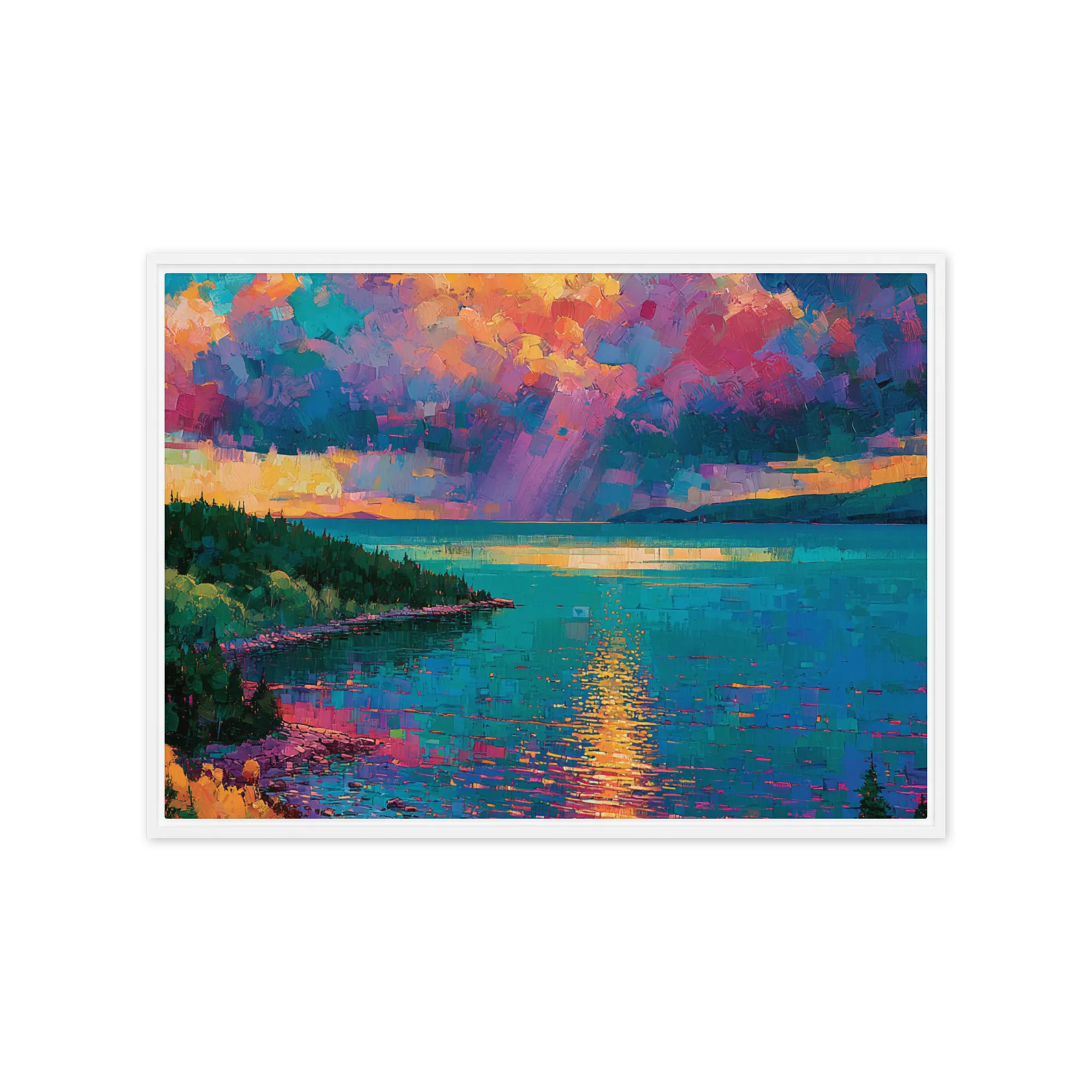 Sunset Over the Lake
