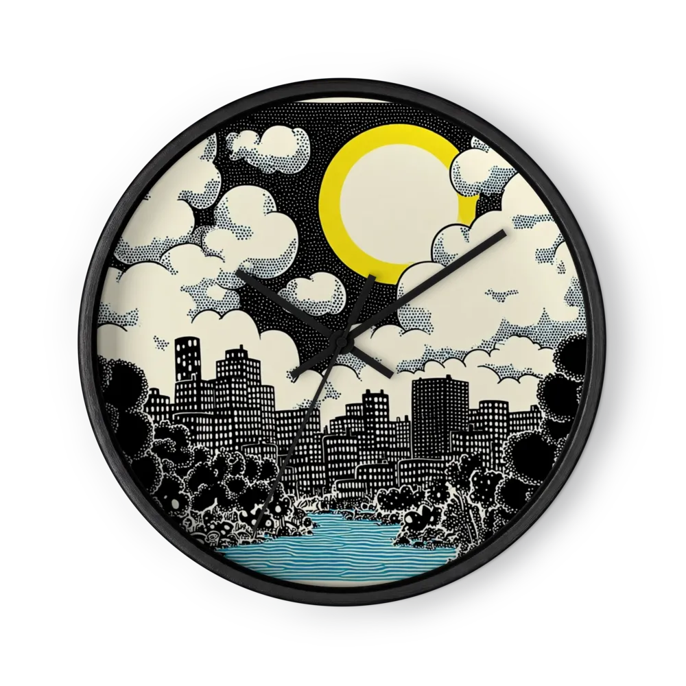 Paesaggio Urbano Pop Art | Orologio da parete
